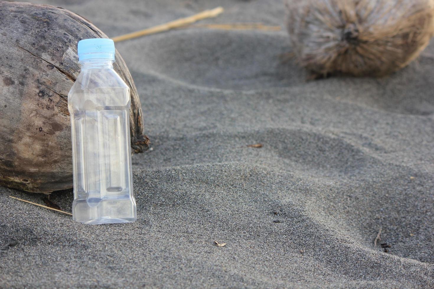 photo of a used plain bottle, taken during the day