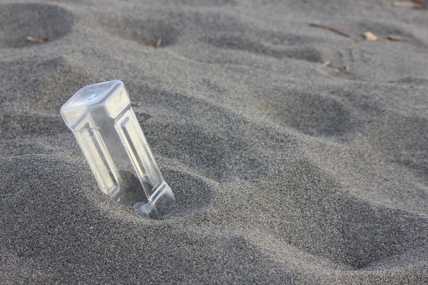 photo of a plain used bottle with daylight