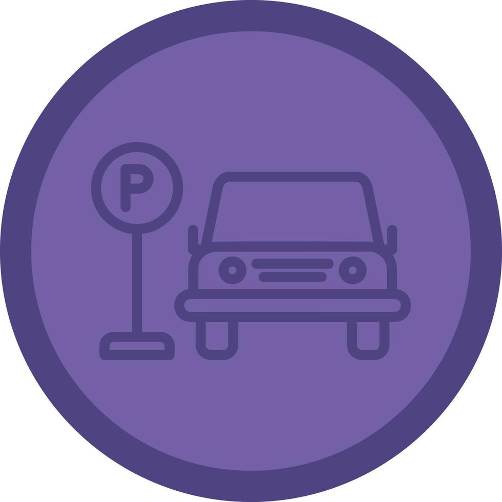 icono de vector de estacionamiento de coche