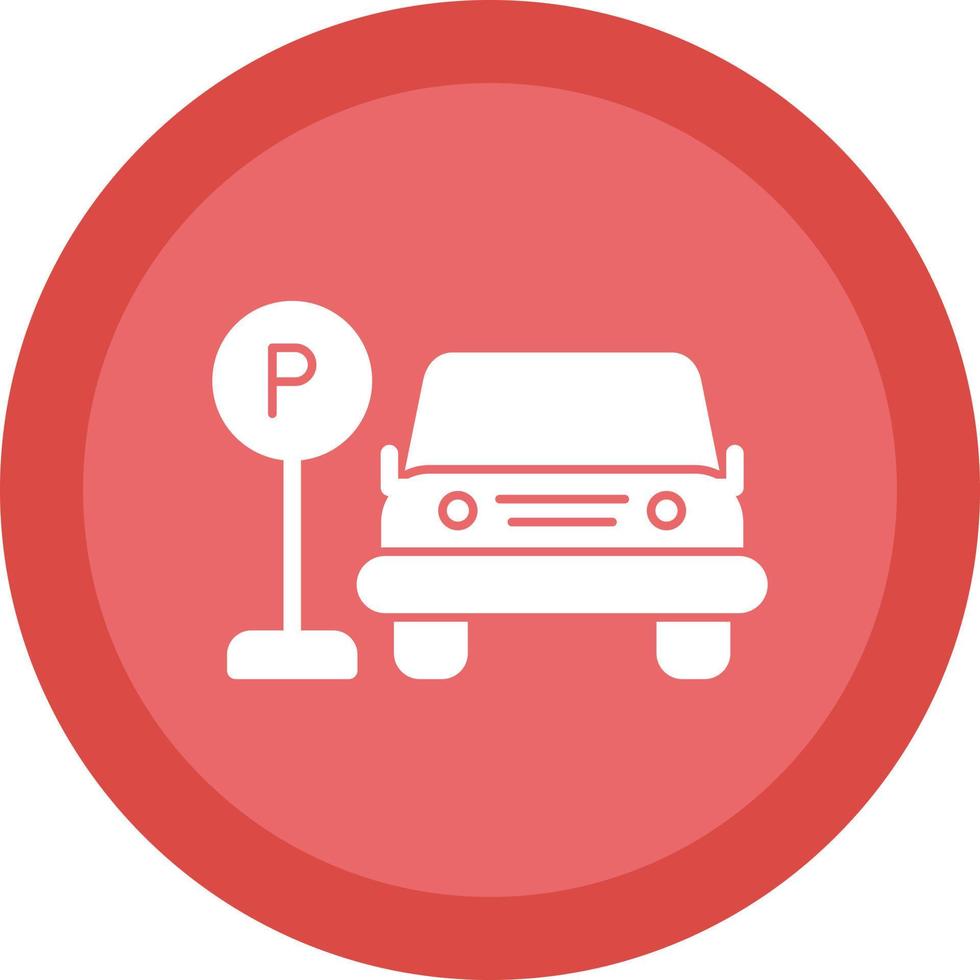 icono de vector de estacionamiento de coche