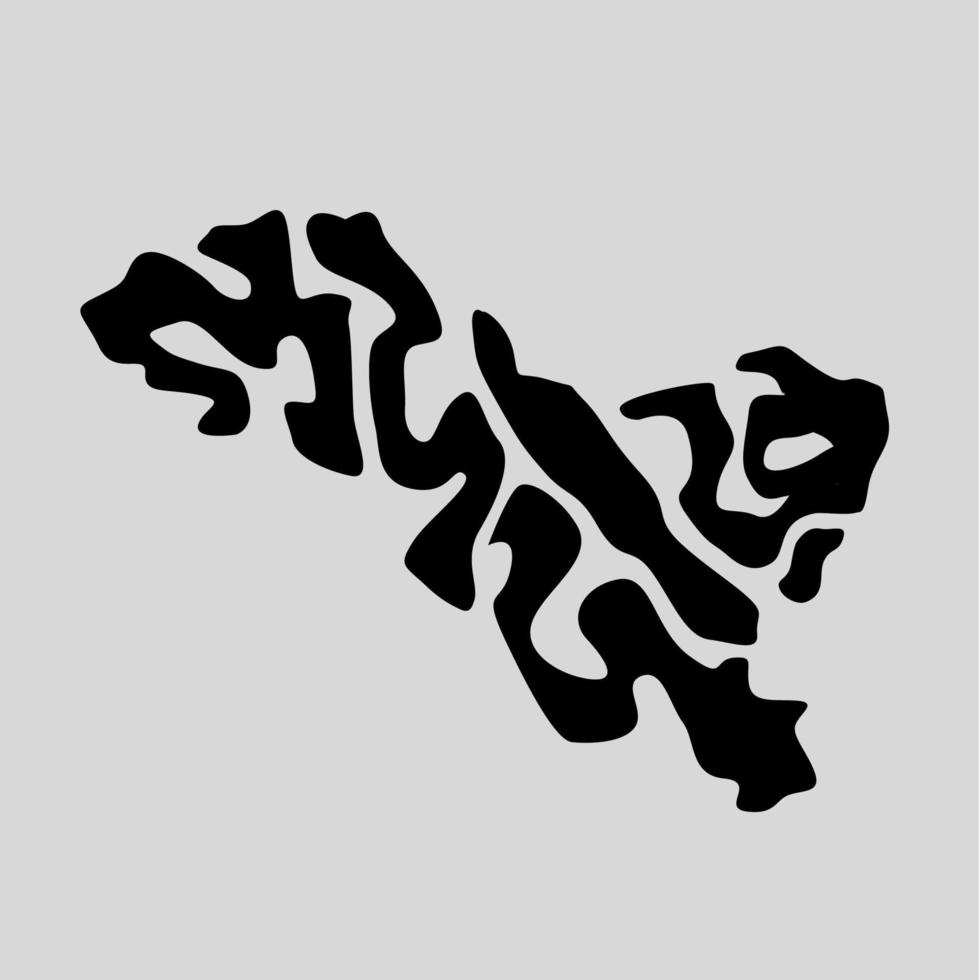 Ladakh map lettering in hindi text. Ladakh indian state name typography. vector