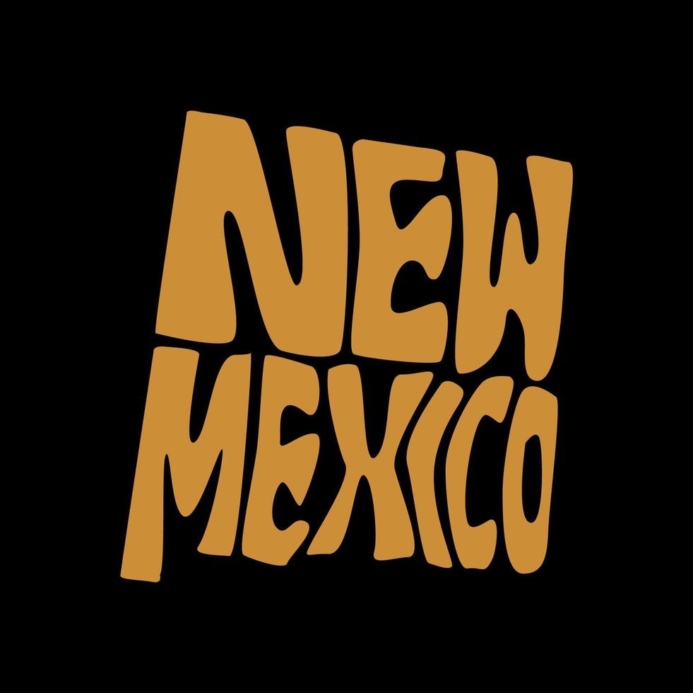 New Mexico map typography. New Mexico state map typography. New Mexico lettering. vector