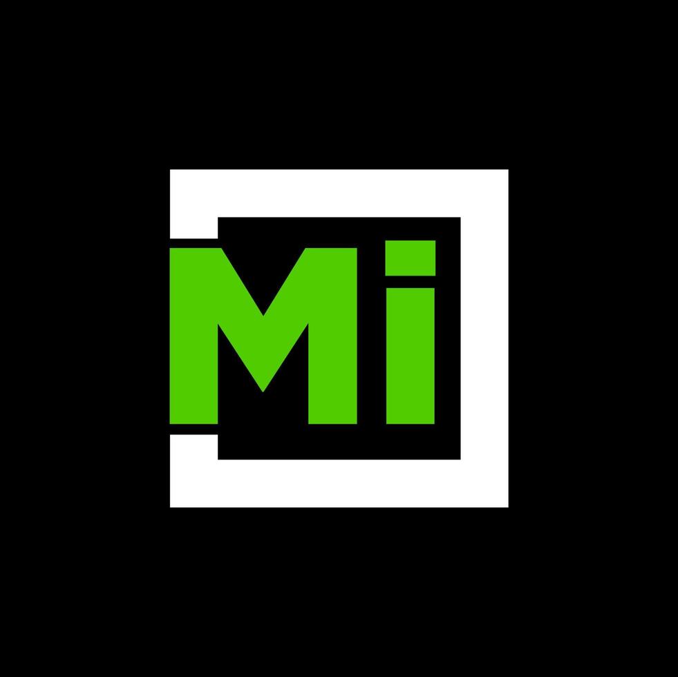 MI company name letters icon. Mi brand monogram. vector