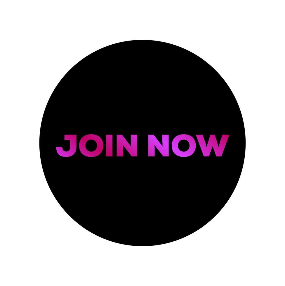 Join now button icon. Join typography icon. vector