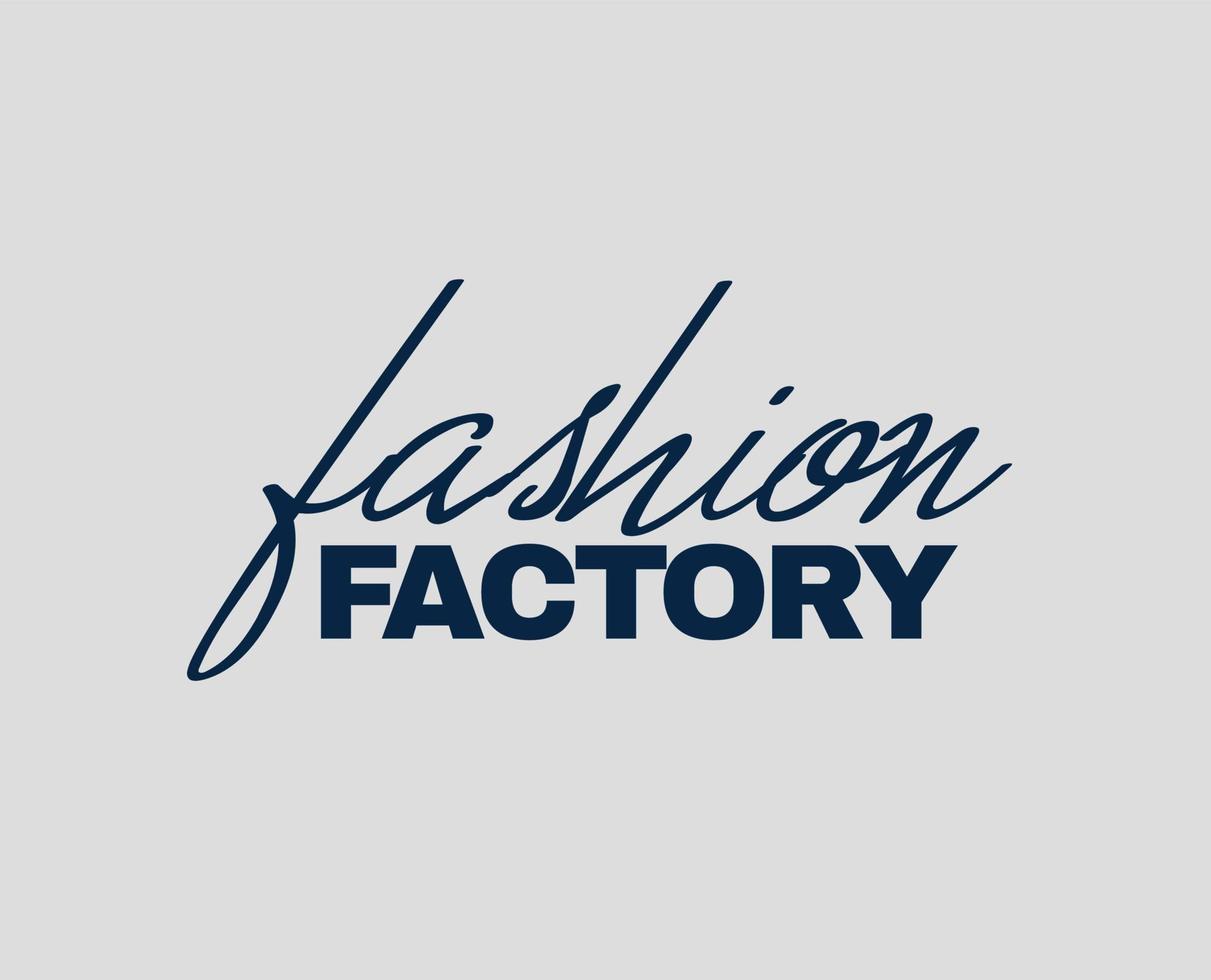 Fashion Factory typography logo. Fashion Factory clothing logo. vector