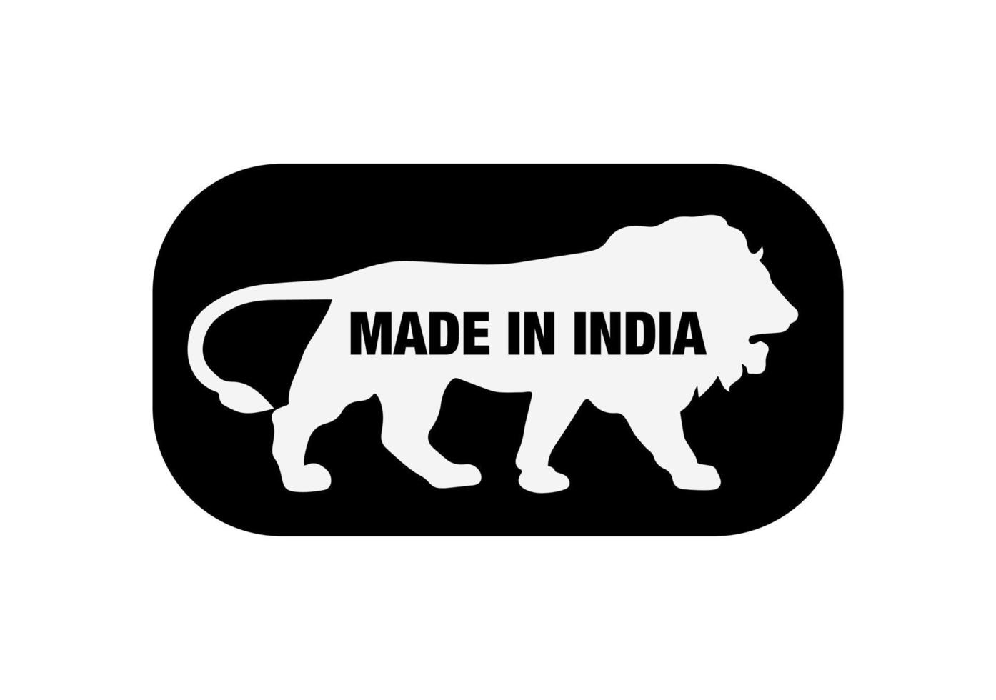 Made in india sticker vector