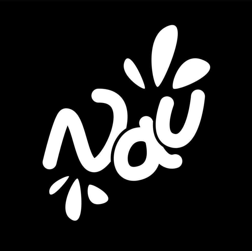 'nau' cats sound lettering. the cats sound agree in Estonian language. vector