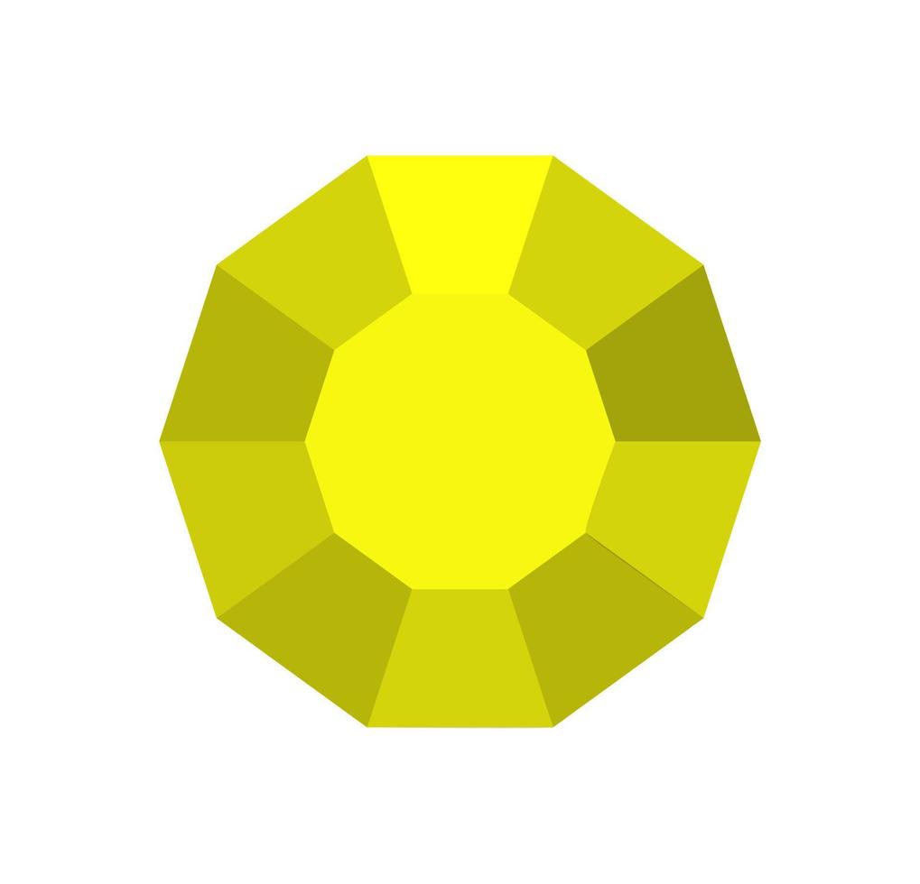 Yellow gems. yellow diamond vector. vector