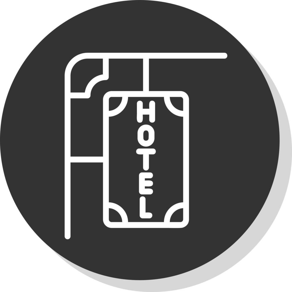 icono de vector de signo de hotel