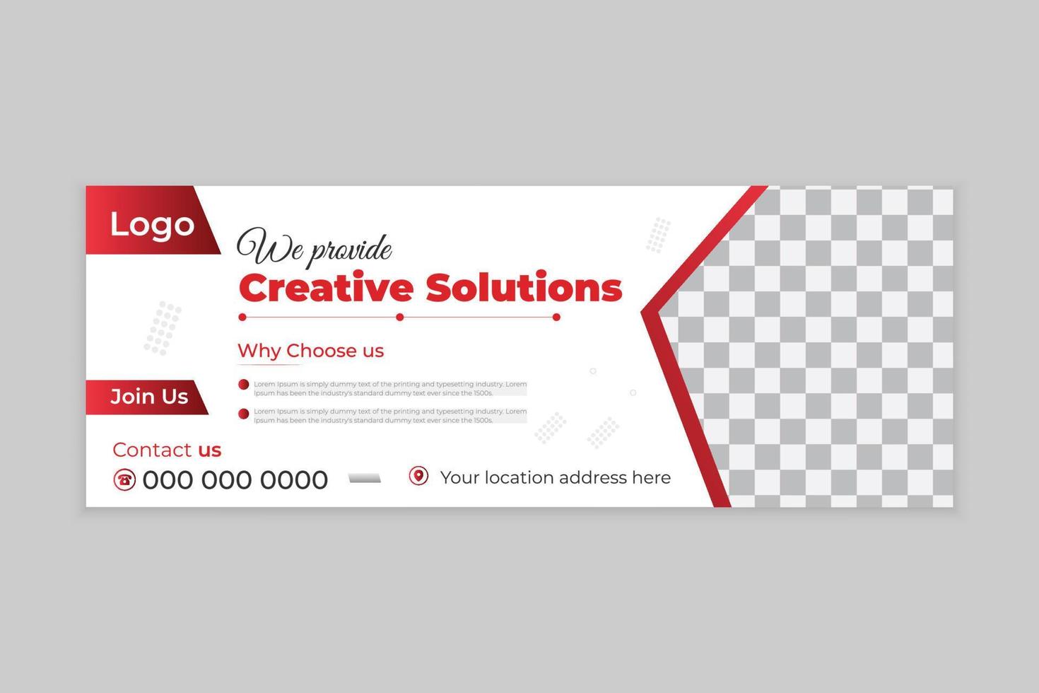 Corporate social media post design template with abstract shapes vector