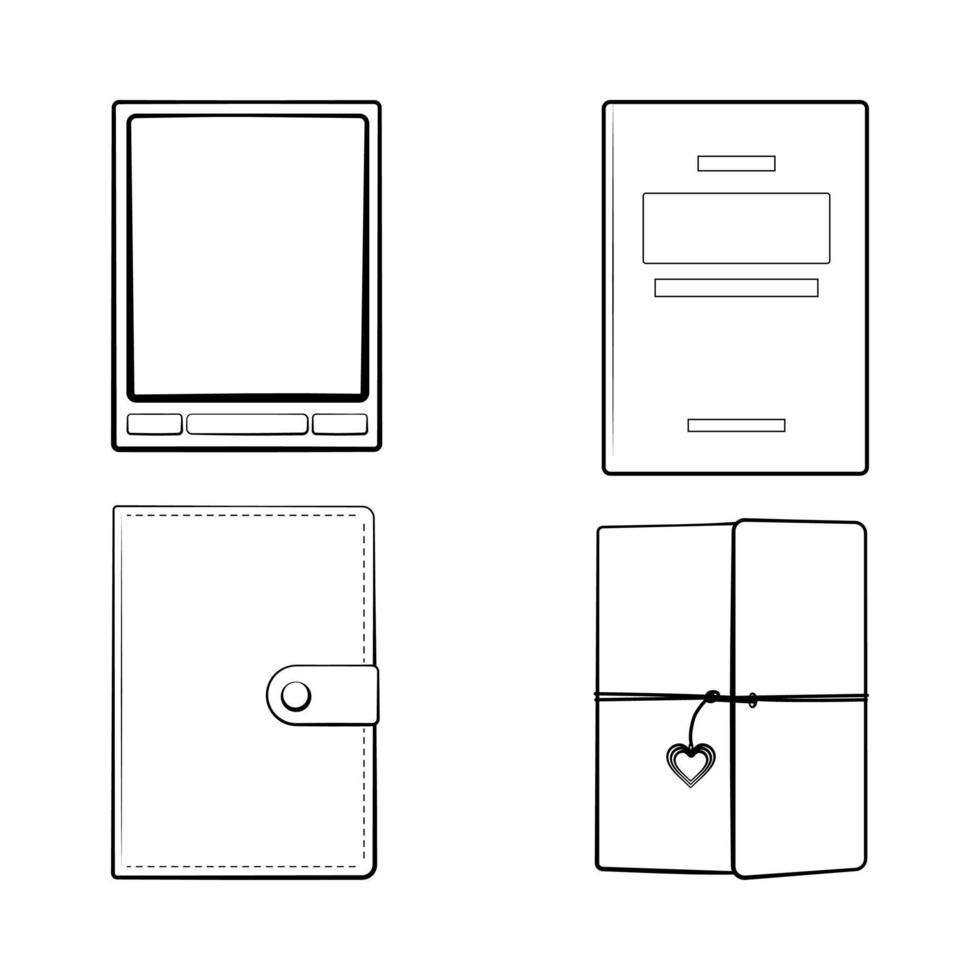 Books Set of four books black vector