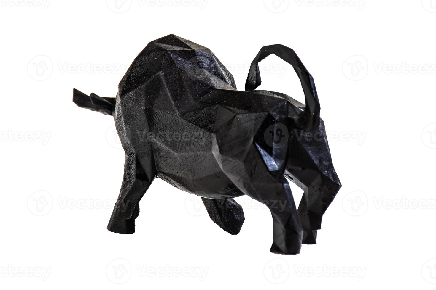 black bull on white background photo