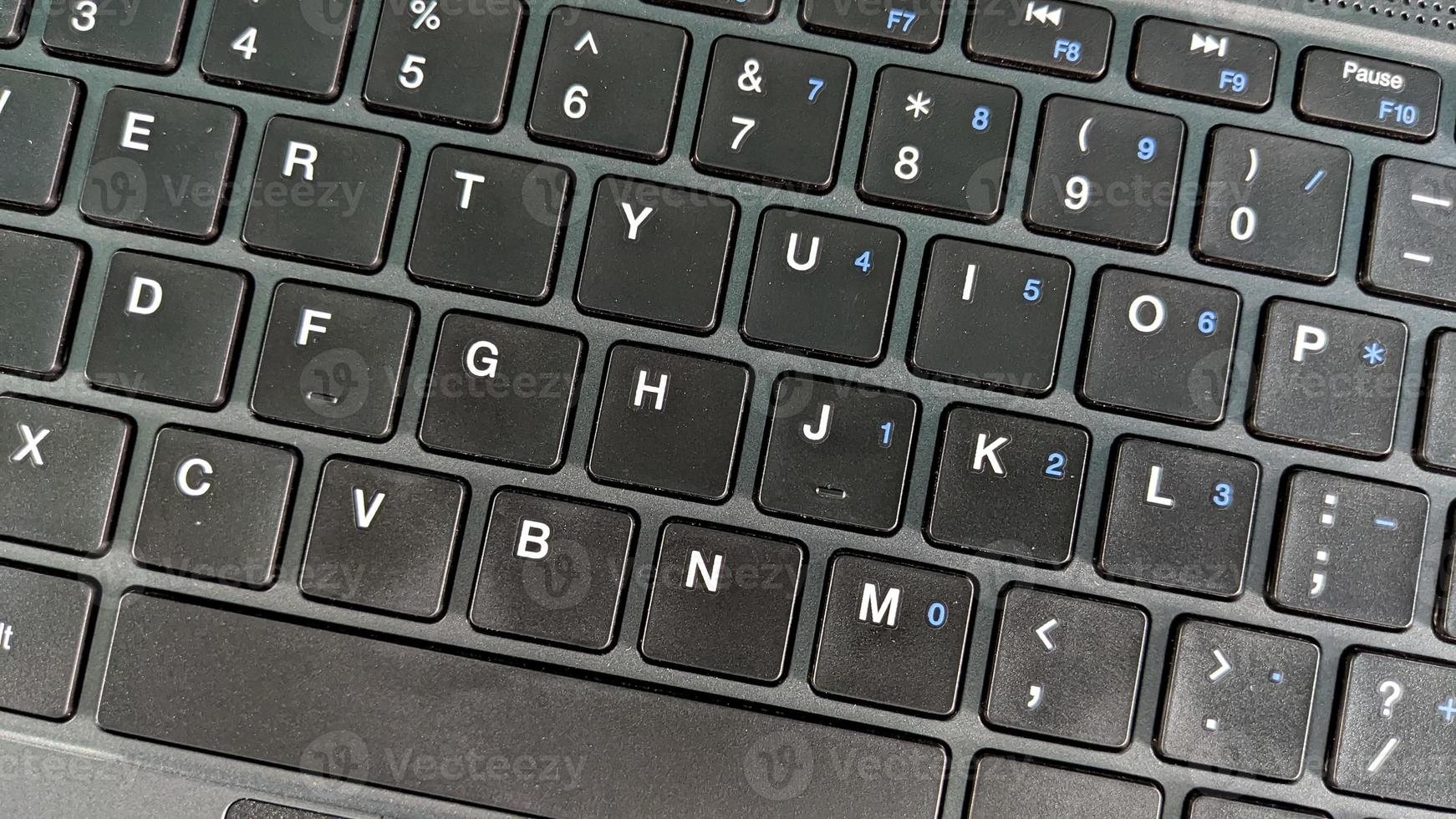 closeup shot of black laptop keyboard. for the background technology concept photo
