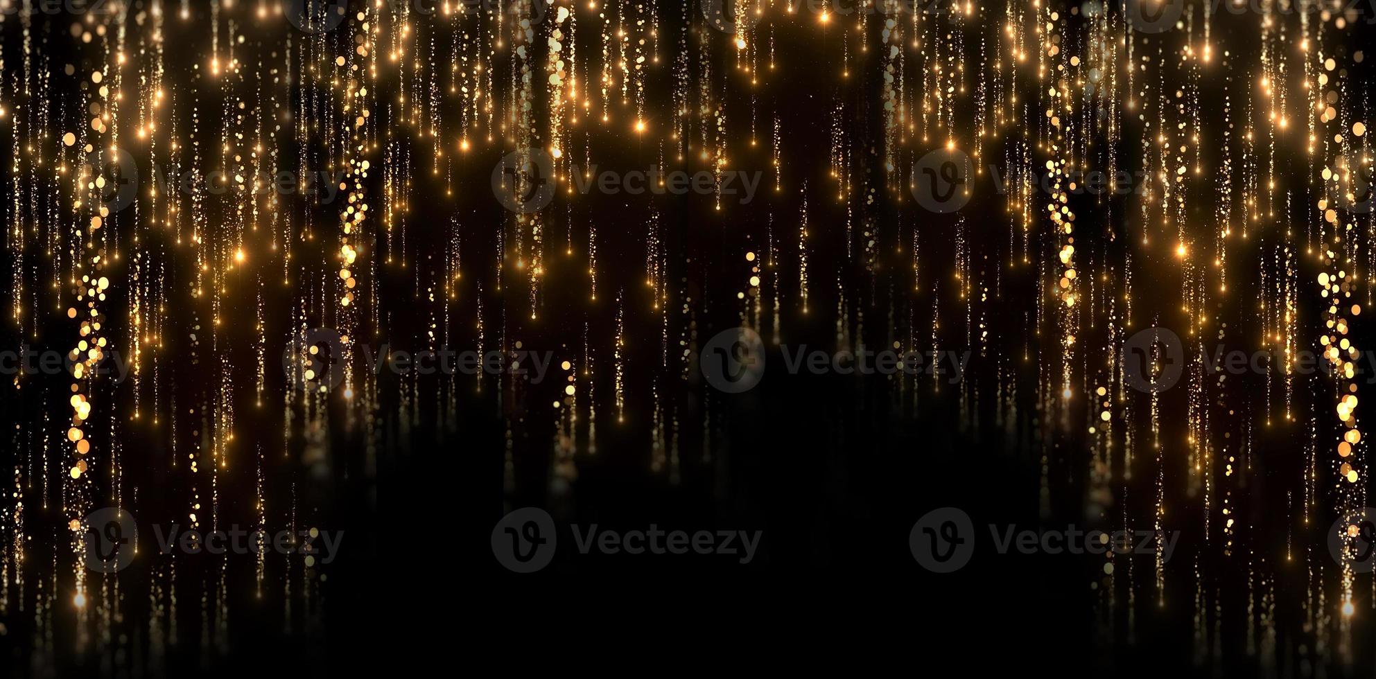 Golden Night Falling Particles Royal Awards Graphics Background Bokeh Effect Sparkle Elegant Shine Modern Glitter Template Luxury Premium Corporate Design. Template Banner Certificate. Luxury Graphics photo