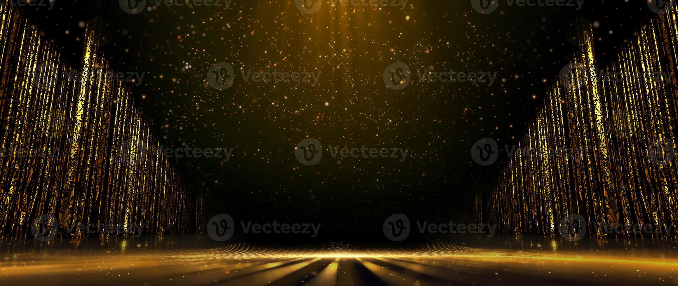 Golden Night Falling Curtain Royal Awards Graphics Background Lines Wave Sparkle Elegant Shine Modern Glitter Template Luxury Premium Corporate Abstract Design Template Banner Certificate Dynamic photo
