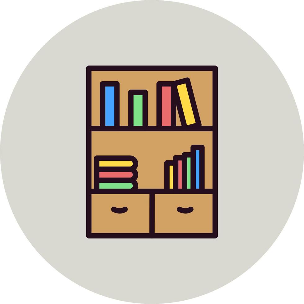 Bookshelf Vector Icon