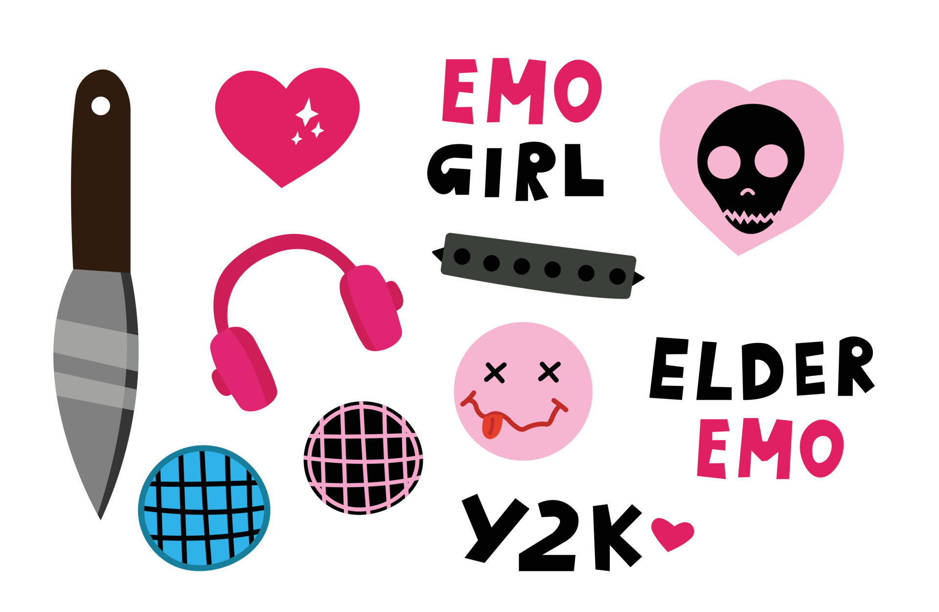 Elder Emo Pin, Elder Emo Art, Elder Emo Kids, Emo Accessories, Emo Pins,  Emo Belt Pin, Emo Chain, Emo Forever, Emo Gifts in 2023