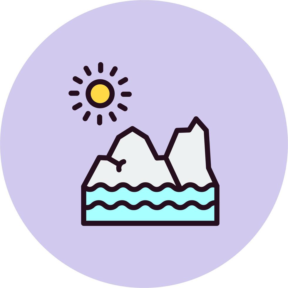 icono de vector de glaciar