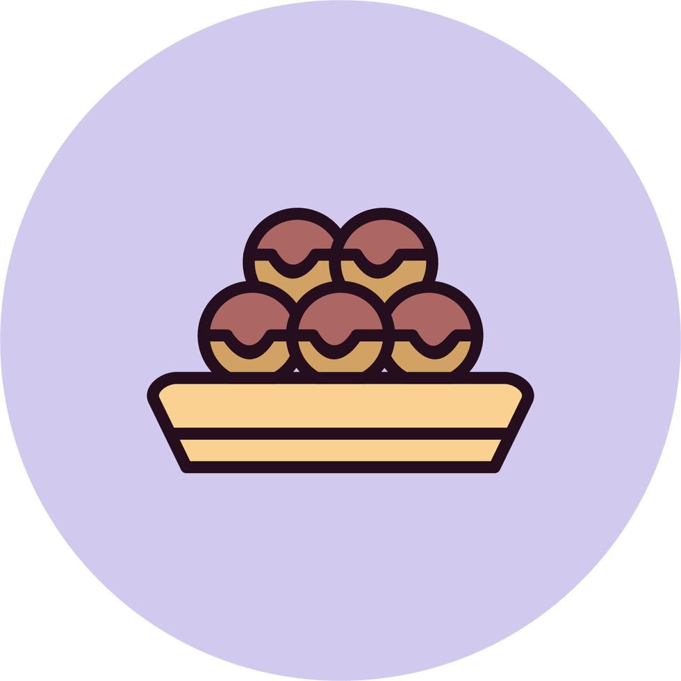 takoyaki vector icono