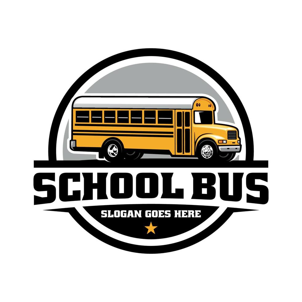 vector de logotipo de ilustración de autobús escolar