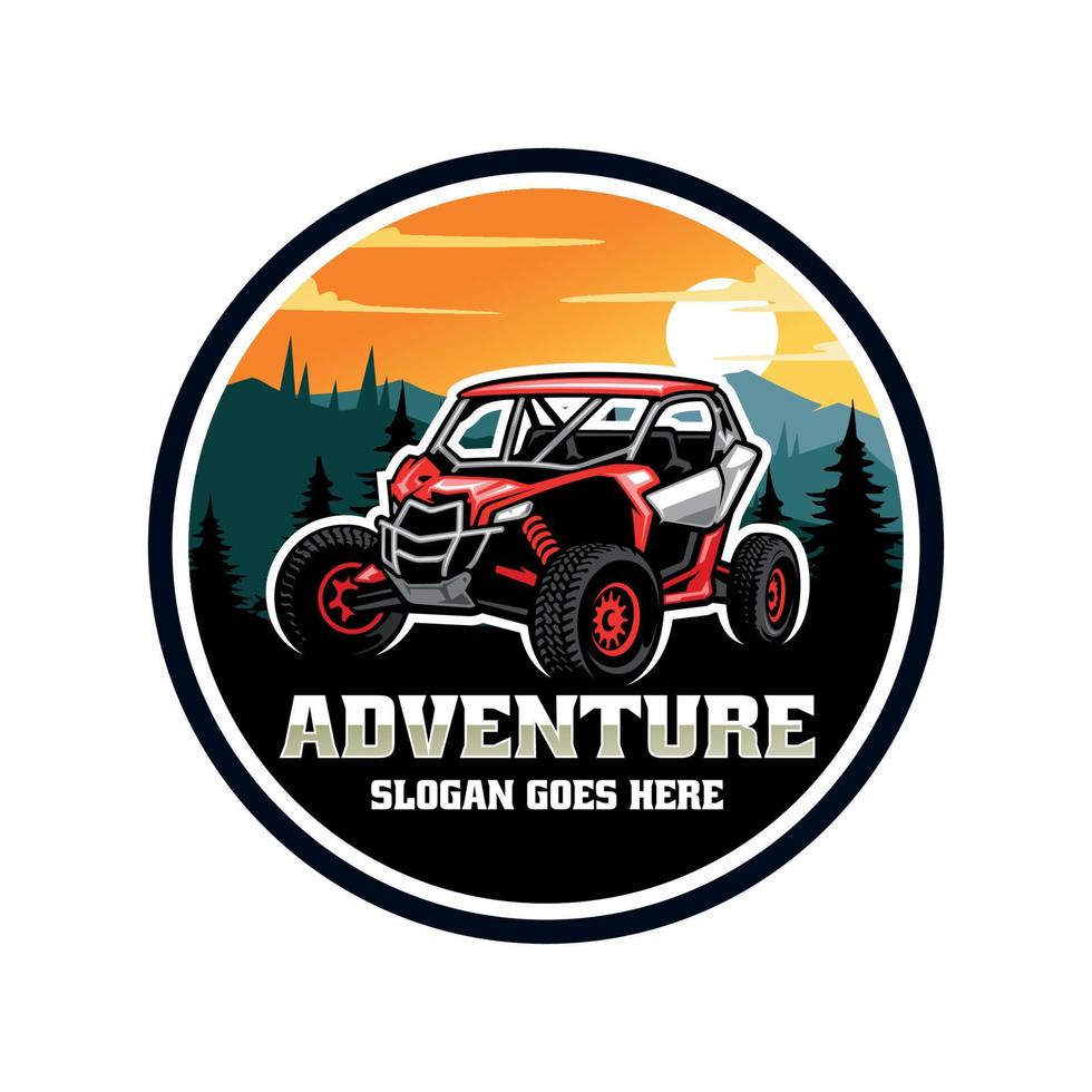 Adventure buggy vehicle illustration logo vector