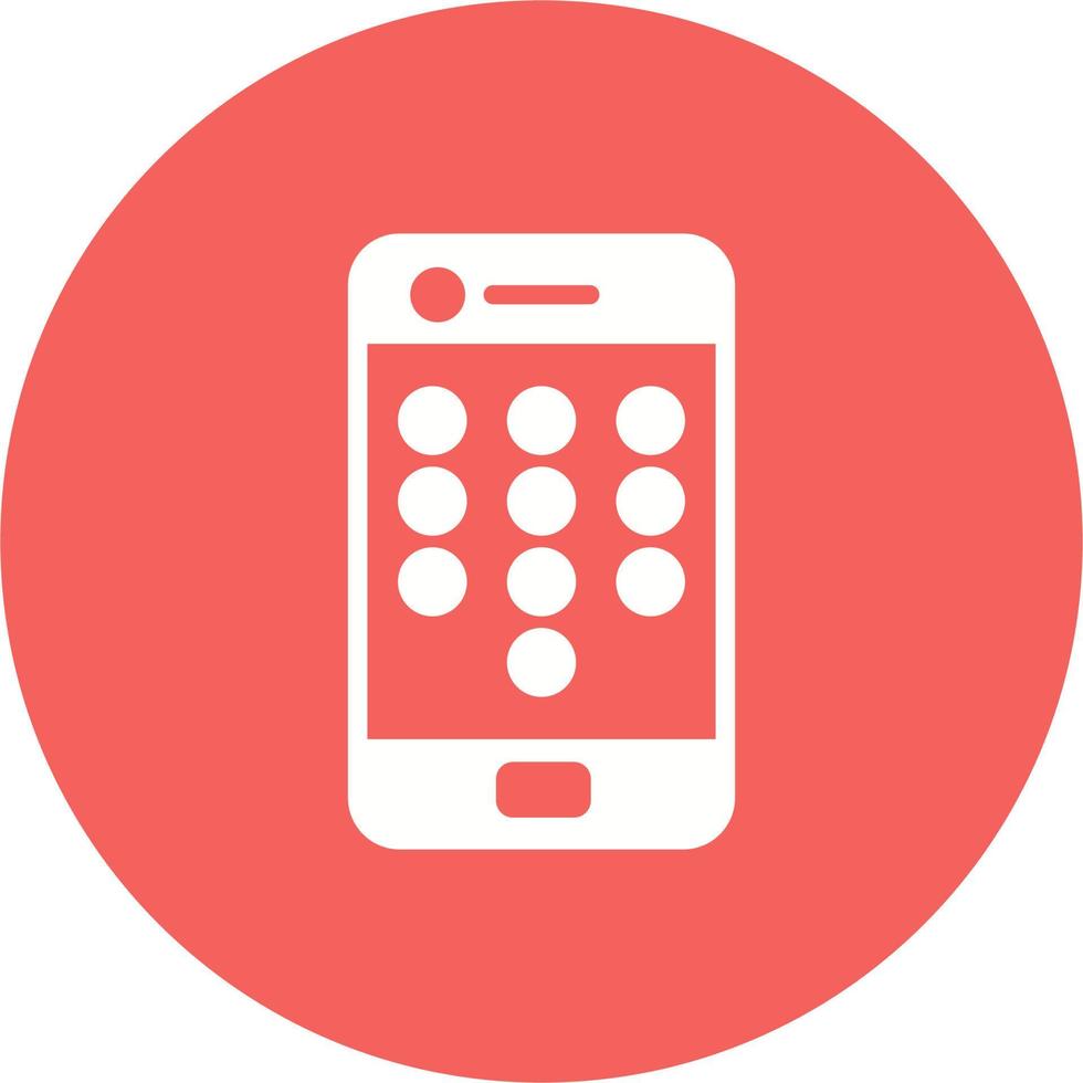 Mobile Pattern Lock Vector Icon