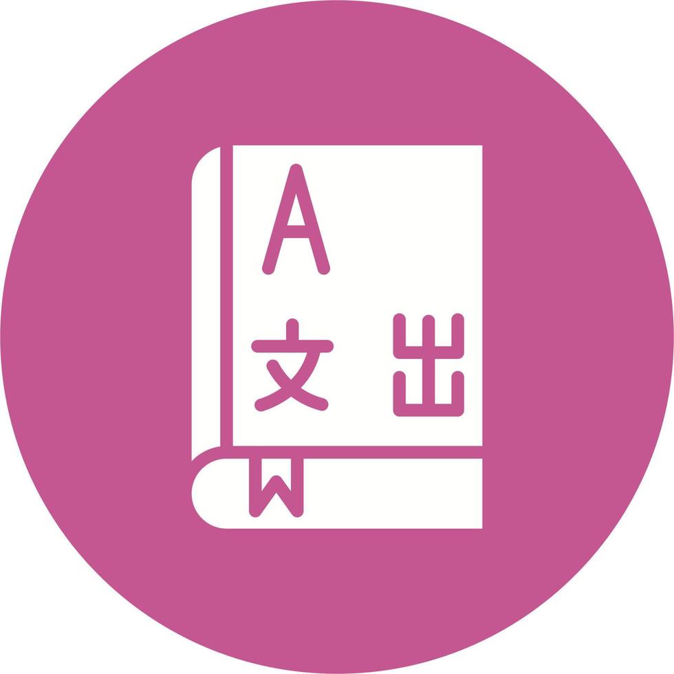 Foreign Language Book Vector Icon