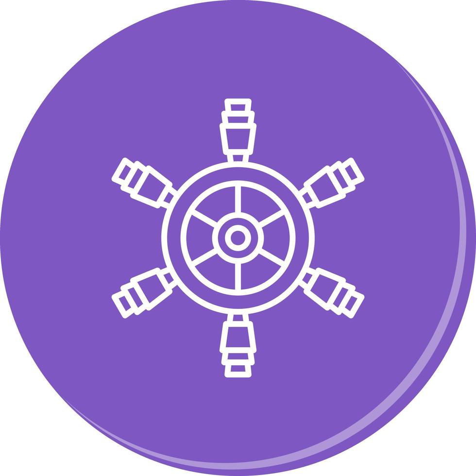 Ship Wheel Vector Icon