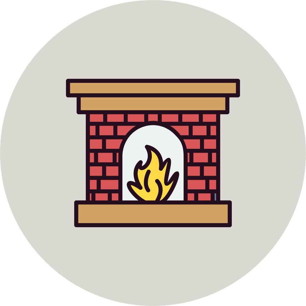 Fireplace Vector Icon