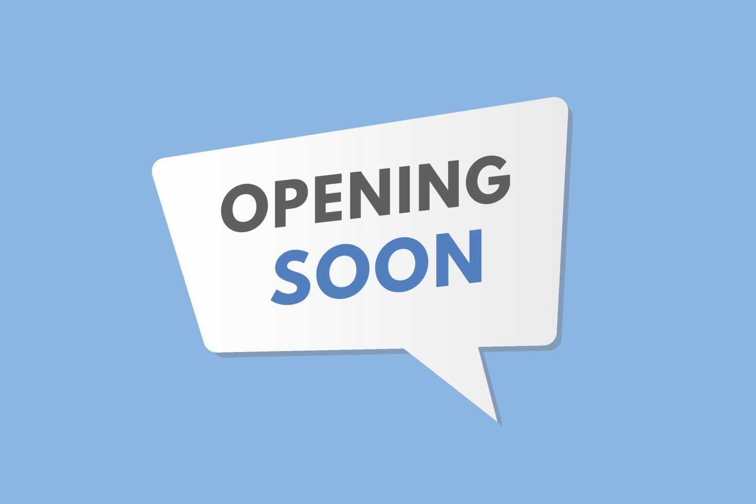 Opening Soon text Button. Opening Soon Sign Icon Label Sticker Web Buttons vector