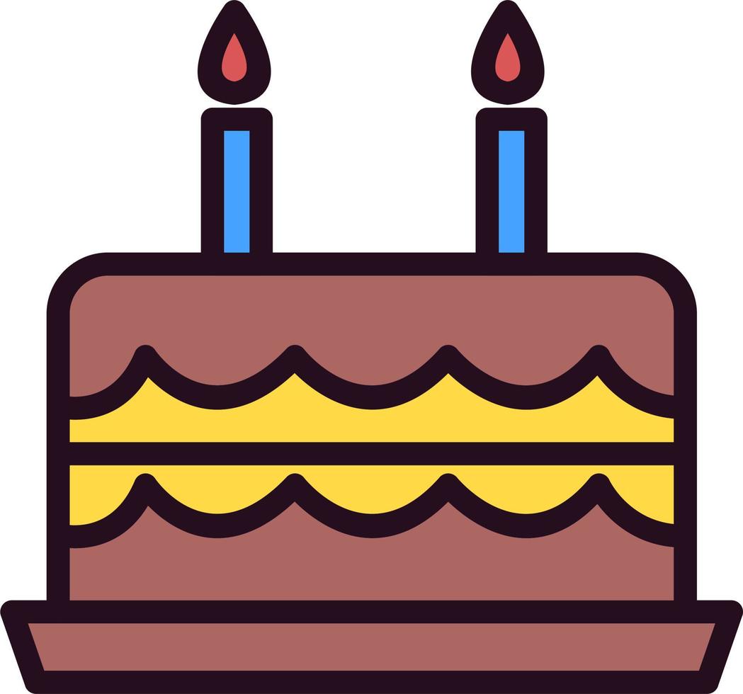Birthday Cake With Candle Vector Icon