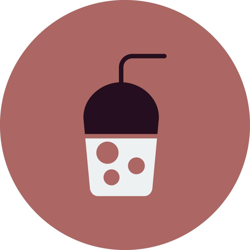 Milkshake With Straw Vector Icon