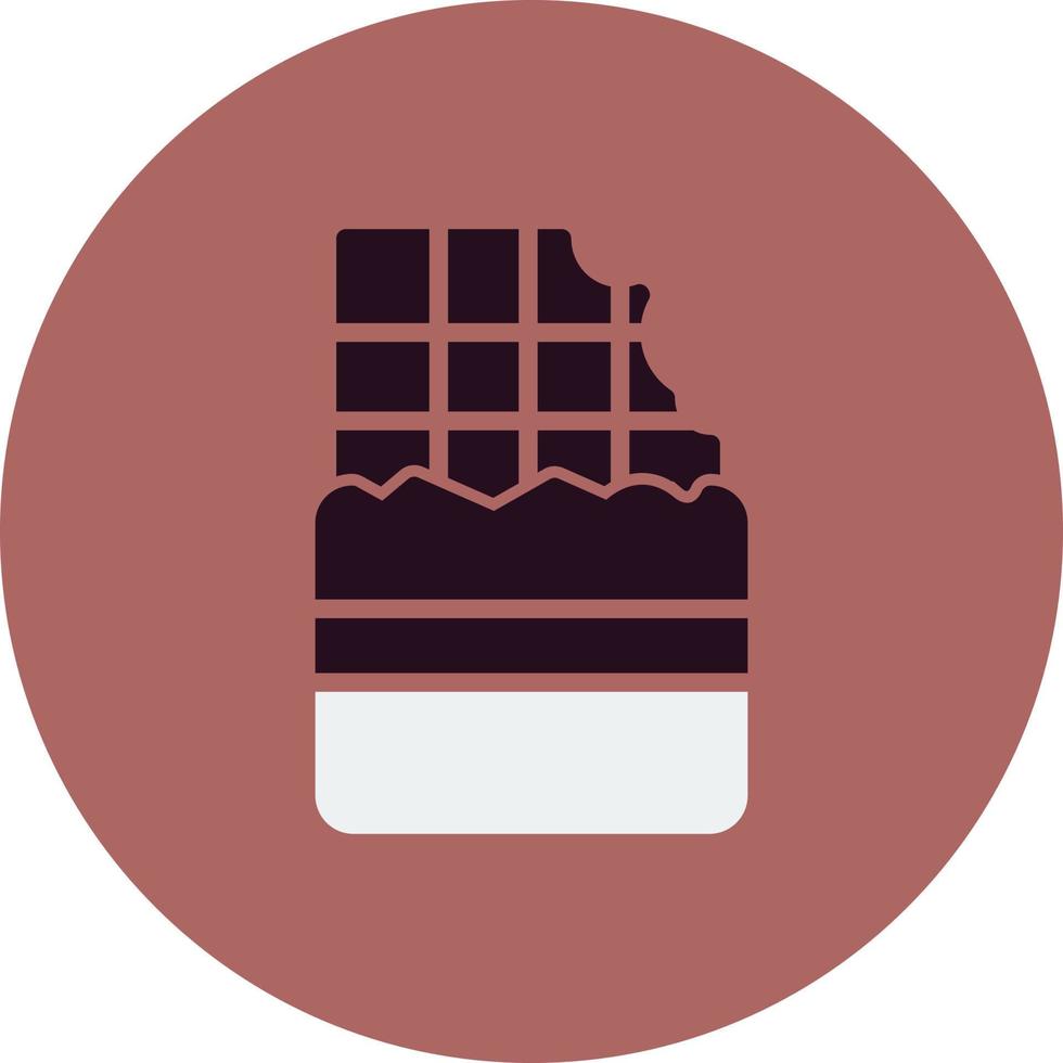 Chocolate Tablet With Bite Vector Icon