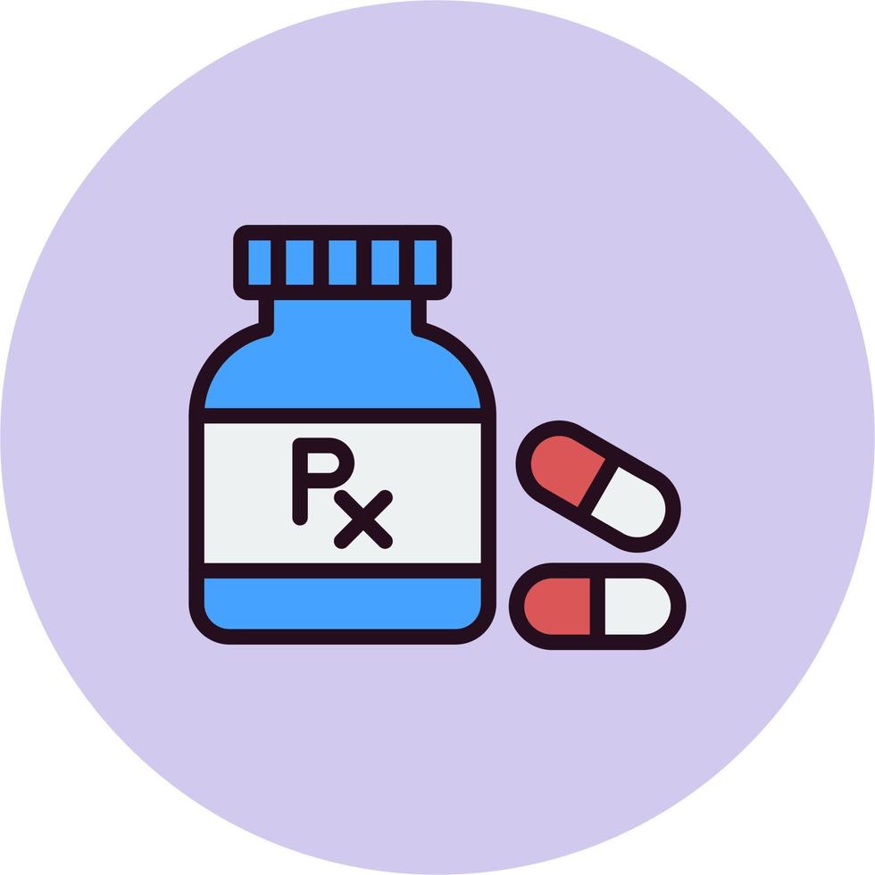Pills Bottle Vector Icon