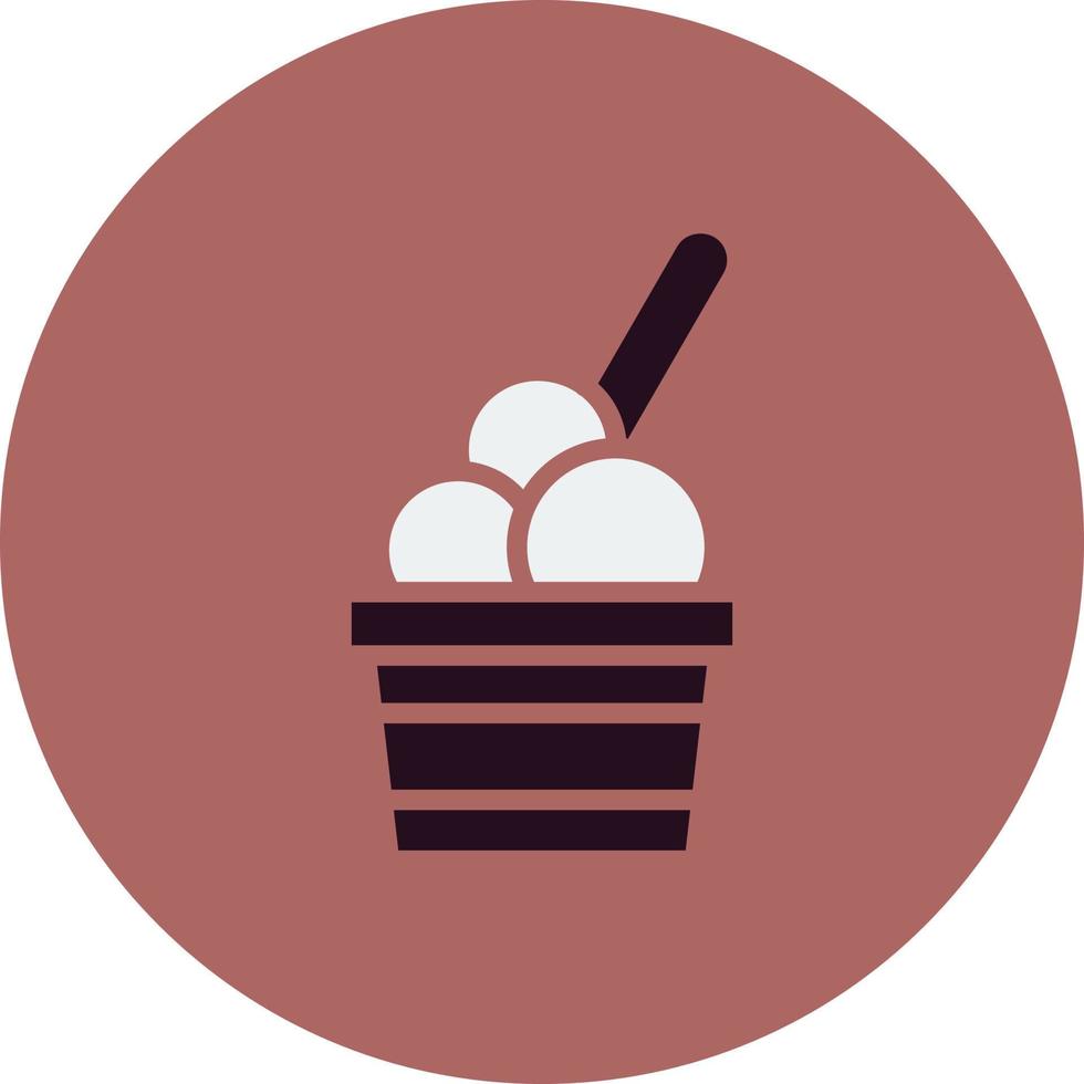 Ice Cream Balls On Cup Vector Icon