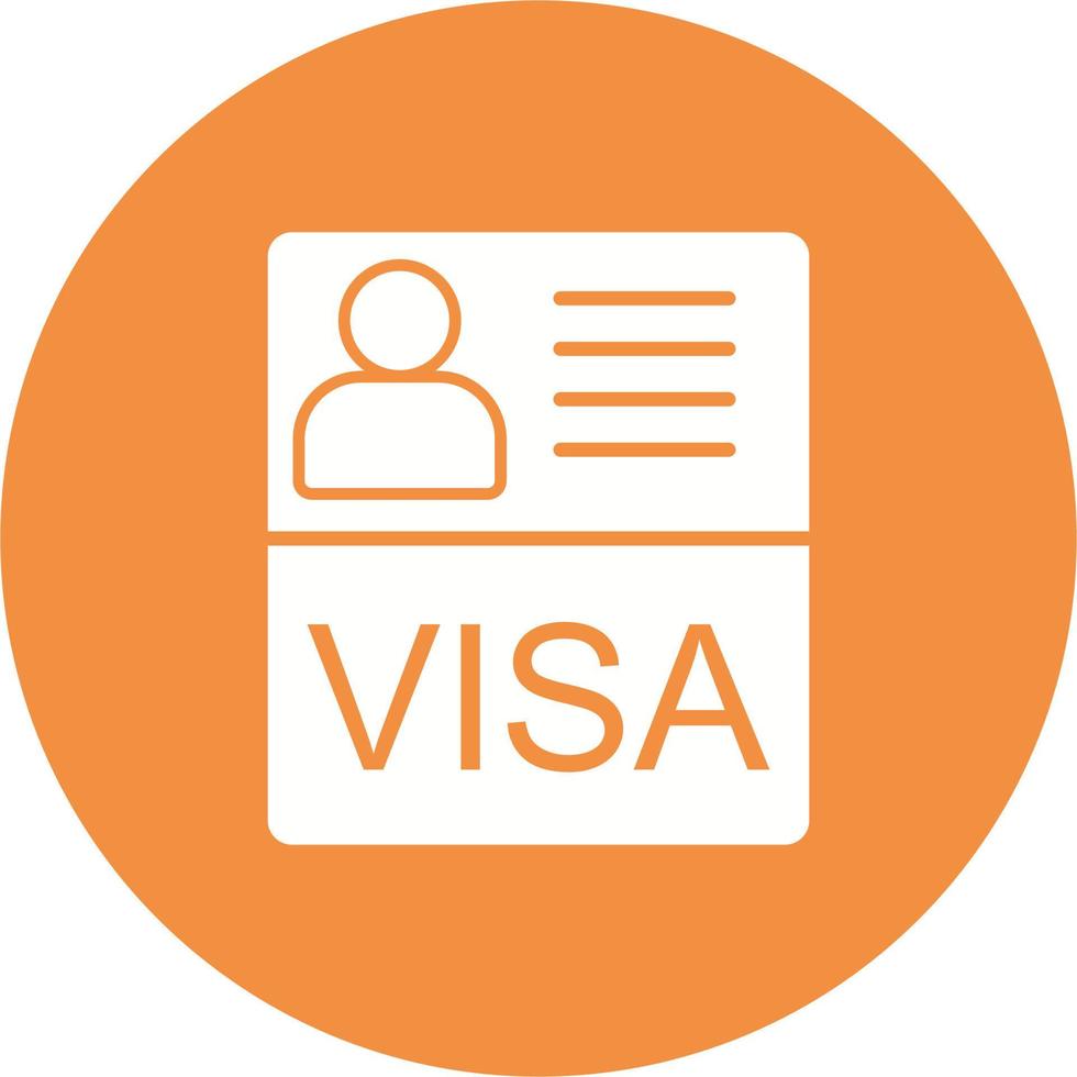 icono de vector de visa