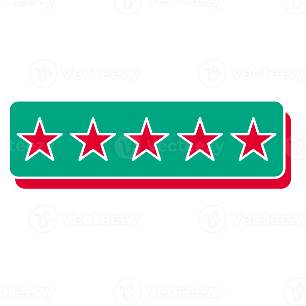Five Red Star Banner png