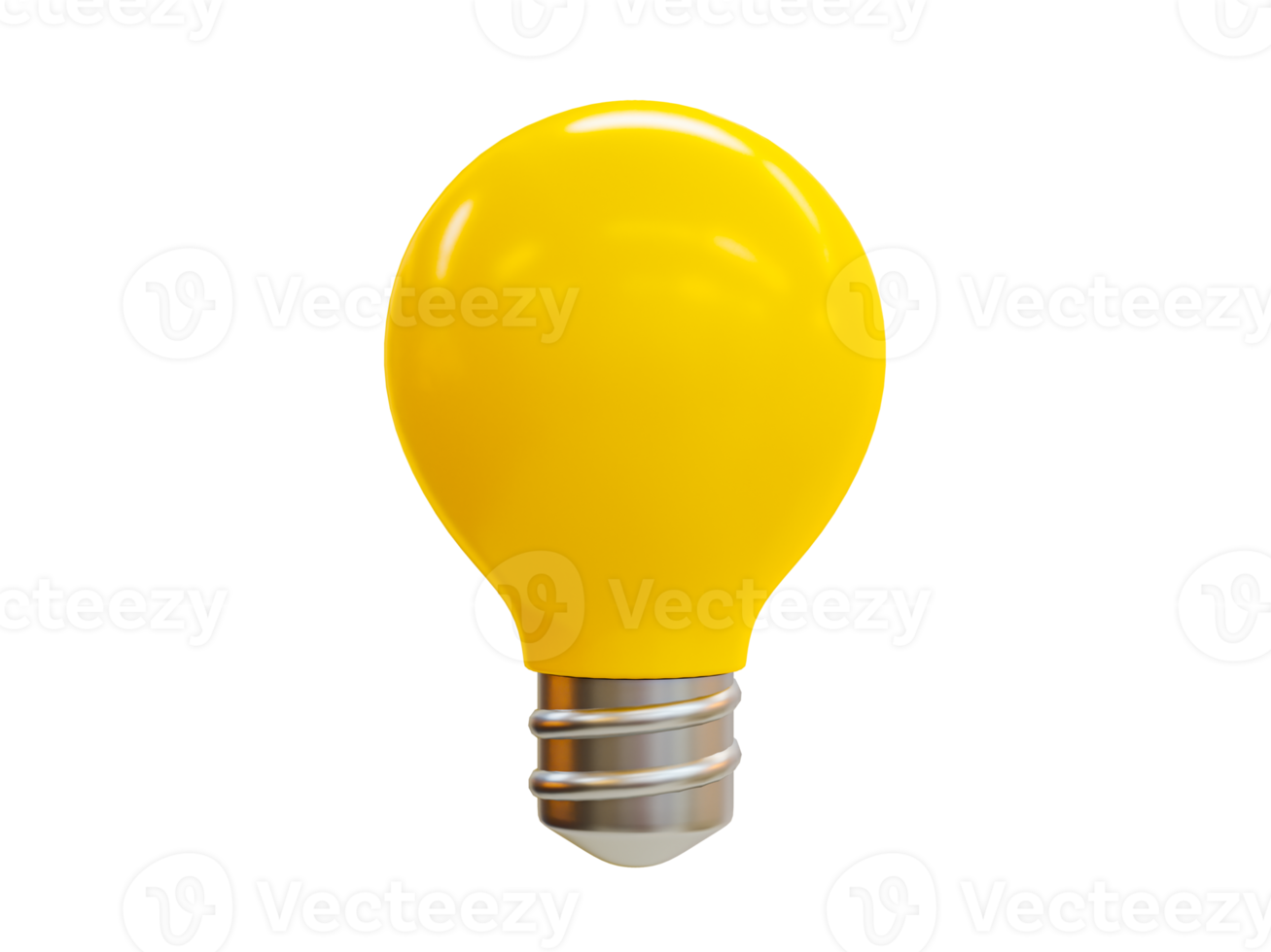 3d minimal lightbulb. Innovative and creative icon. Spark creative ideas. come up with a new thing. 3d illustration. png