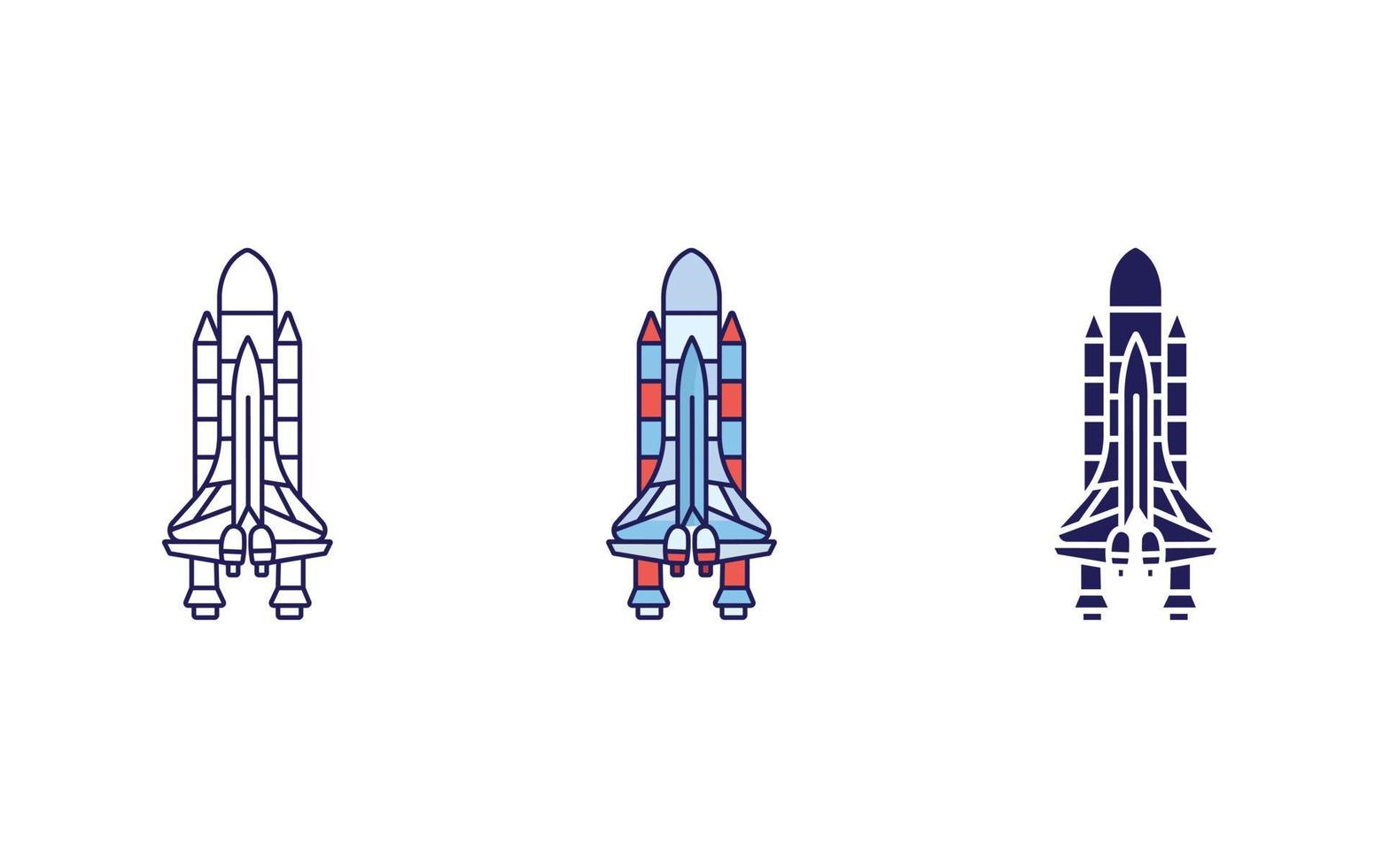 Outline Rocket Launch icon vector