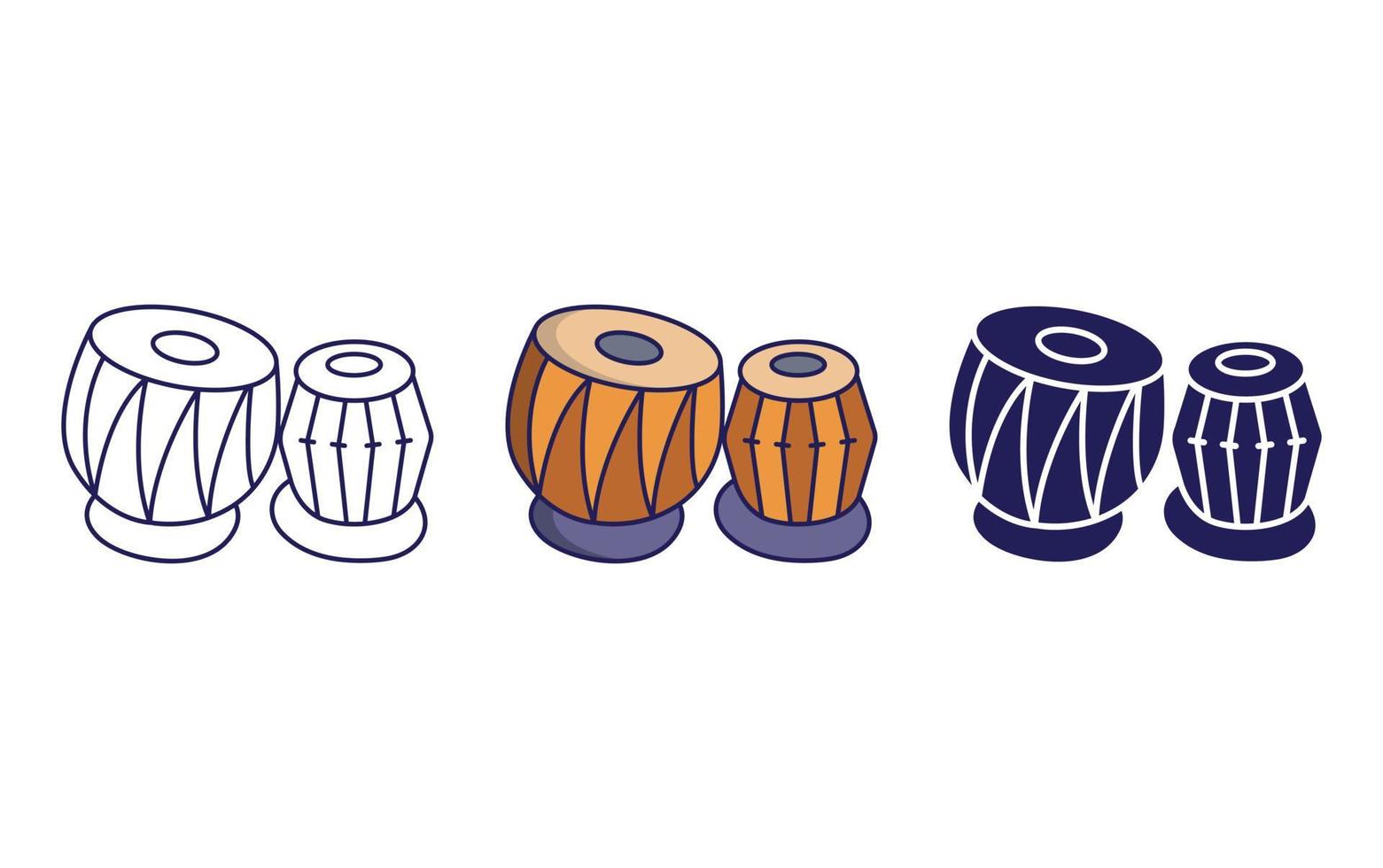 Outline Tabla icon vector