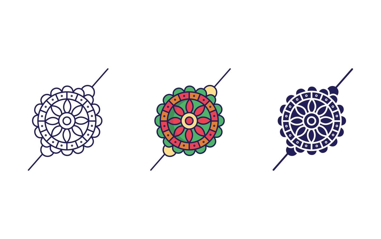 Outline Rakhi icon vector