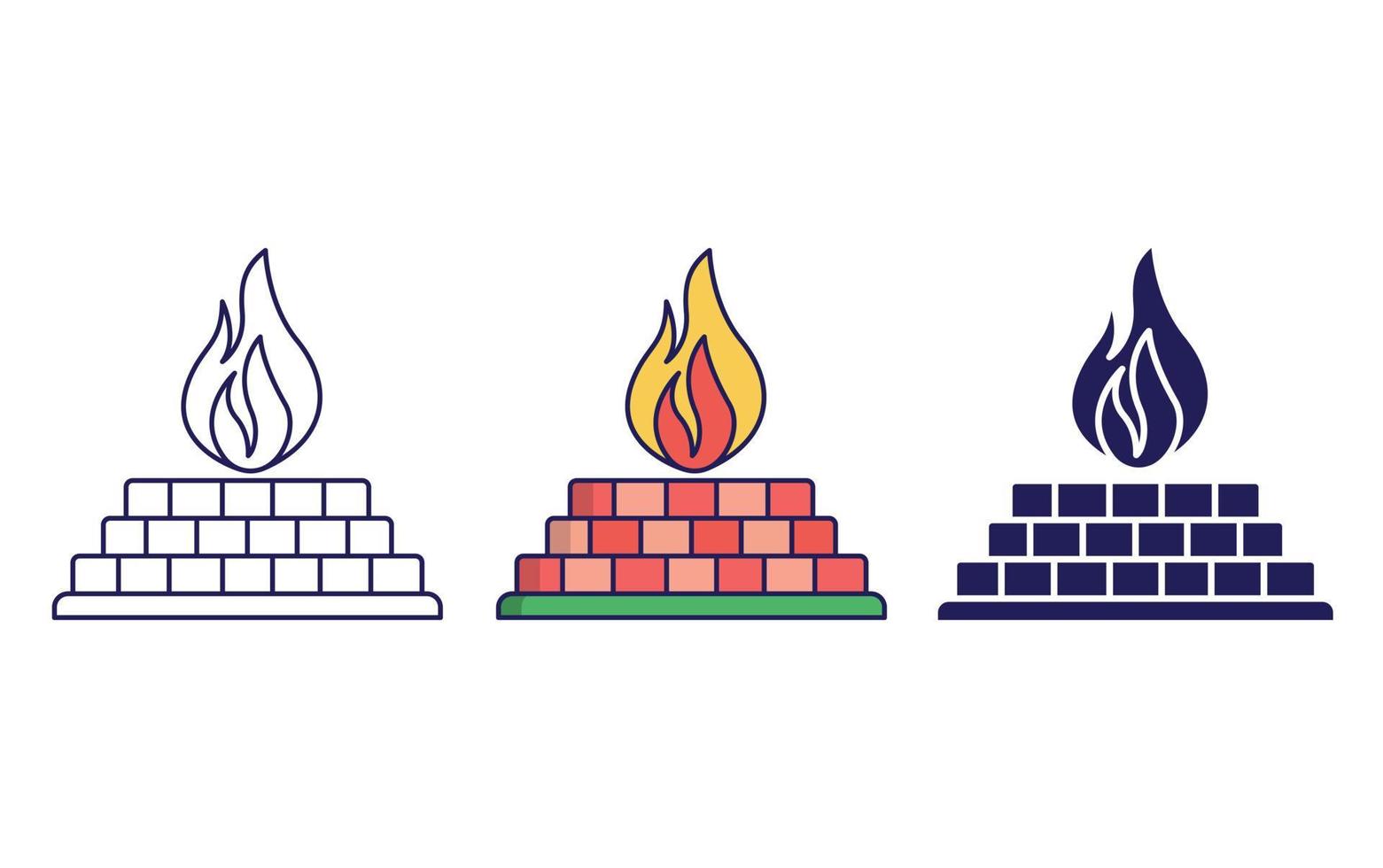 Outline Yagna icon vector