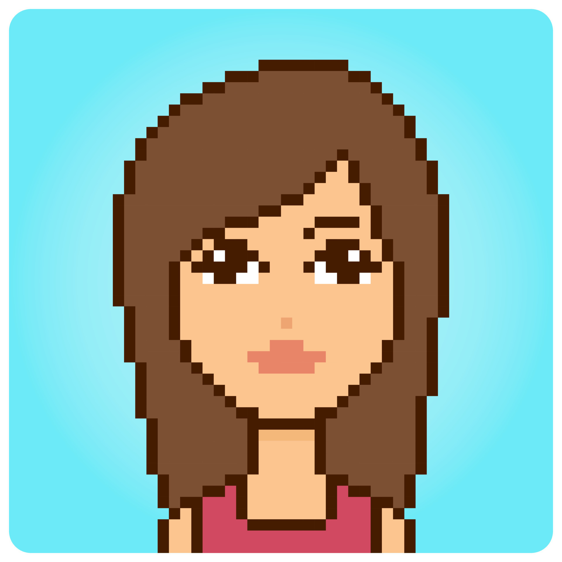 8 bit pixel human portrait. Cartoon woman for game assets in vector