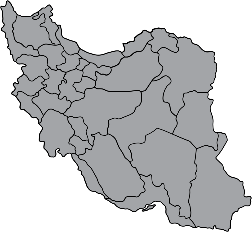 doodle freehand drawing of iran map. png