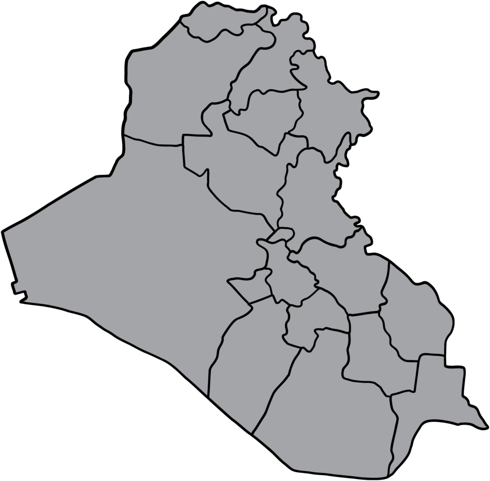 doodle freehand drawing of iraq map. png