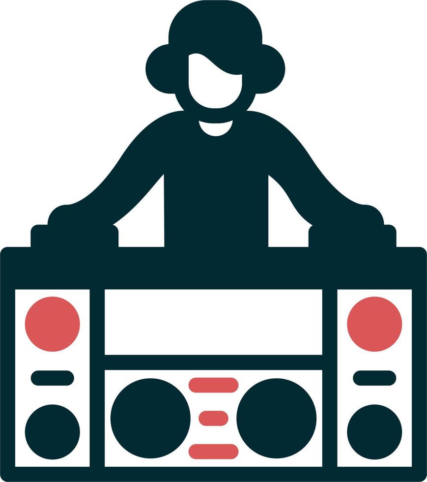 icono de vector de DJ