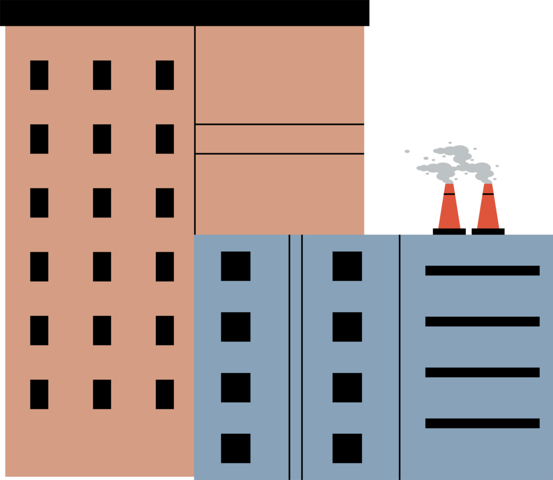 bâtiments d'usines industrielles png