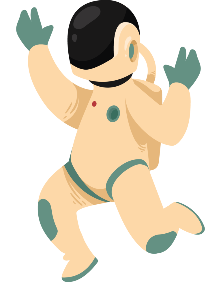 astronaut wearing white suit png