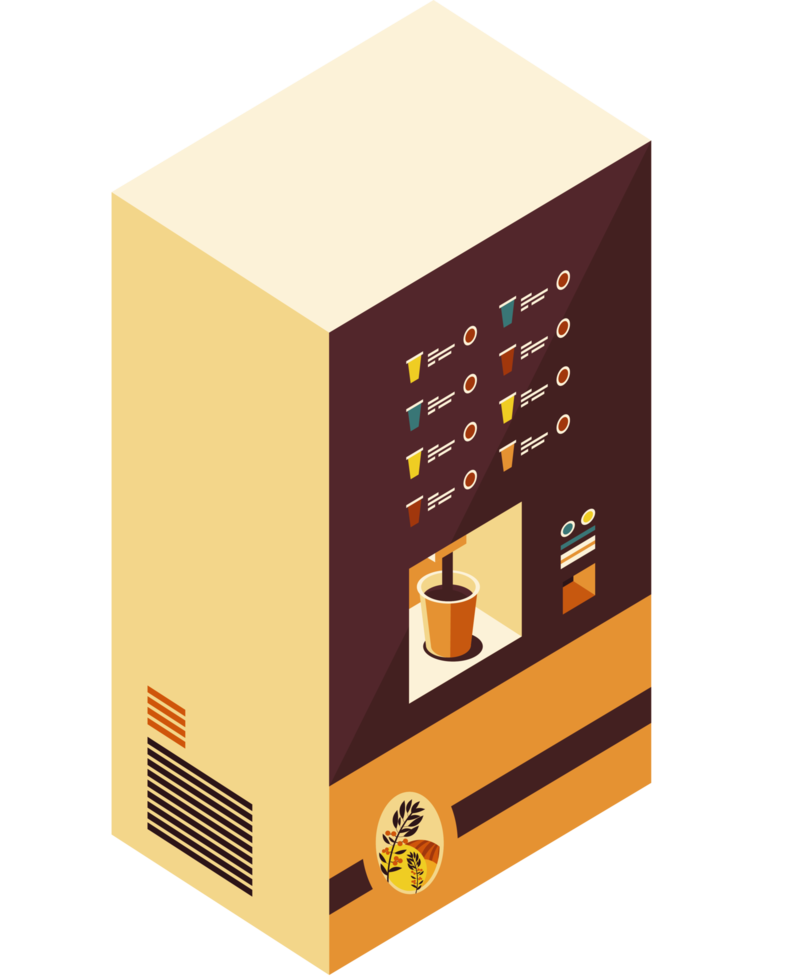 coffee dispenser machine isometric png