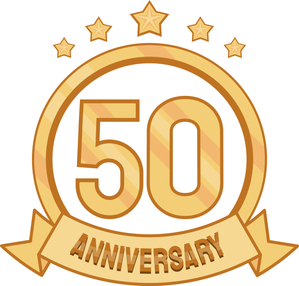 cinquantesimo anniversario d'oro distintivo png
